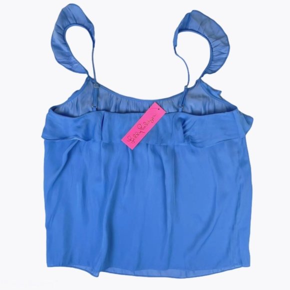 NWT LILLY PULITZER Cailee Blue Thistle Top - Picture 6 of 6